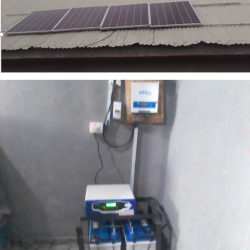 1.28kW Solar power project executed @ Private home Abeokuta Ogun State