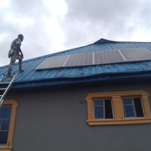 1.2kW Solar power project executed @ private home Ifo Ogun State